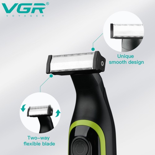 VGR V-017 body shaver beard trimmer professional rechargeable waterproof head shaver electric shaver razor for men