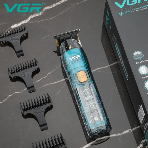 VGR V-961 IPX7 Waterproof Electric Hair Clipper Professional Barber Beard Trimmer Rechargeable Hair Trimmer for Men