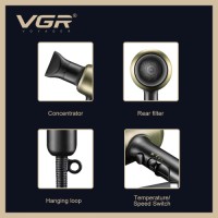 VGR V-453 New Design 1800-2200W Powerful Electric High Speed Salon Professional Hair Dryer